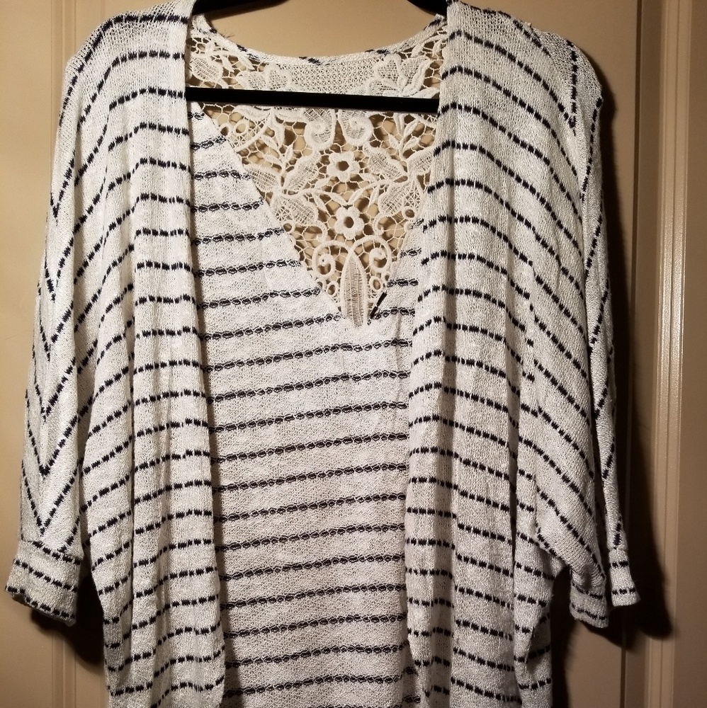 White and Blue cardigan